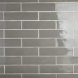 SomerTile - Chester 3  x 12  Subway Tile - Grey For Sale