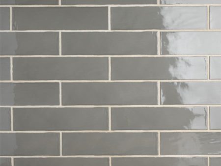 SomerTile - Chester 3  x 12  Subway Tile - Grey For Sale