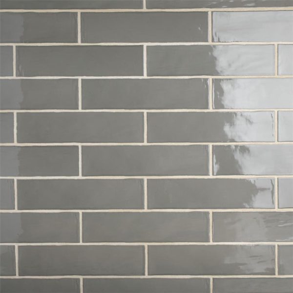 SomerTile - Chester 3  x 12  Subway Tile - Grey For Sale