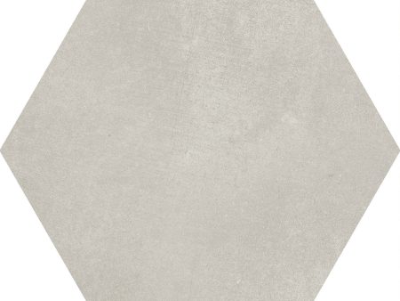 Soci Tile - Aura Hexagon 9  x 10  Porcelain Tile - Gray Hot on Sale