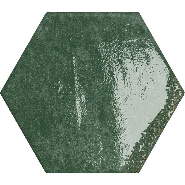 Bestile - Carmen 5.1 in. x 5.9 in. Hexagon Porcelain Tile - Green Discount