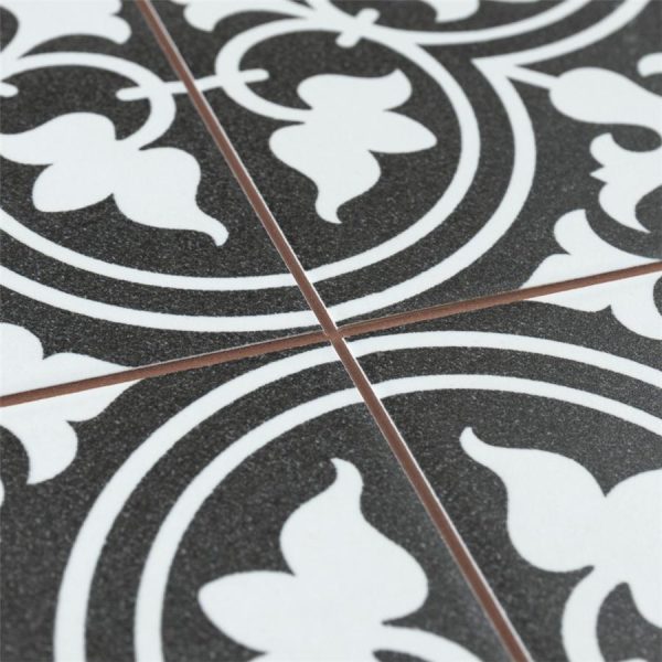 SomerTile - Harmonia 13 in. x 13 in. Ceramic Tile - Classic Black Online now