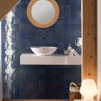 Lungarno Ceramics - Marrakesh 4  x 4  Wall Tile - Meknes Marine For Cheap