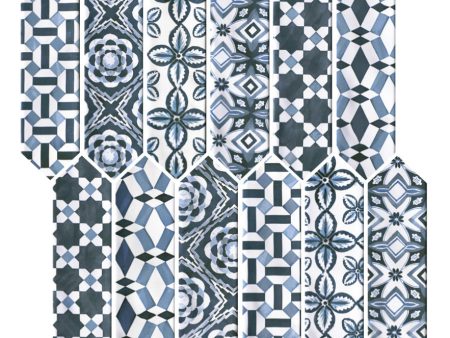 Daltile - Stagecraft - 3 in. x 12 in. Picket Deco Wall Tile - Cameo Blue Mix SC71 Online Sale