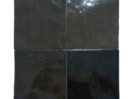 Lungarno Ceramics - Marrakesh 4  x 4  Wall Tile - Berber Black Online