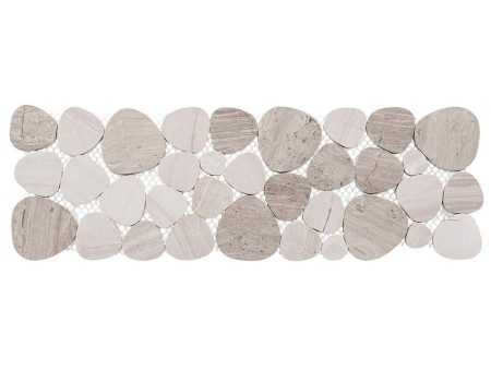 Bellagio Tile Holy Trail Series Pebble Mosaic Tile (Listello) - Nahal Yarkon Online now