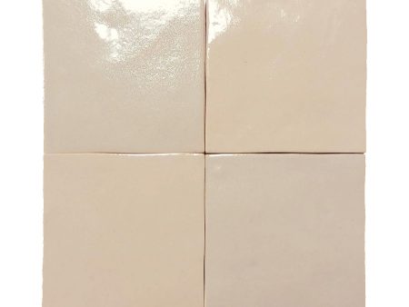 Lungarno Ceramics - Marrakesh 4  x 4  Wall Tile - Tantan Beige Hot on Sale