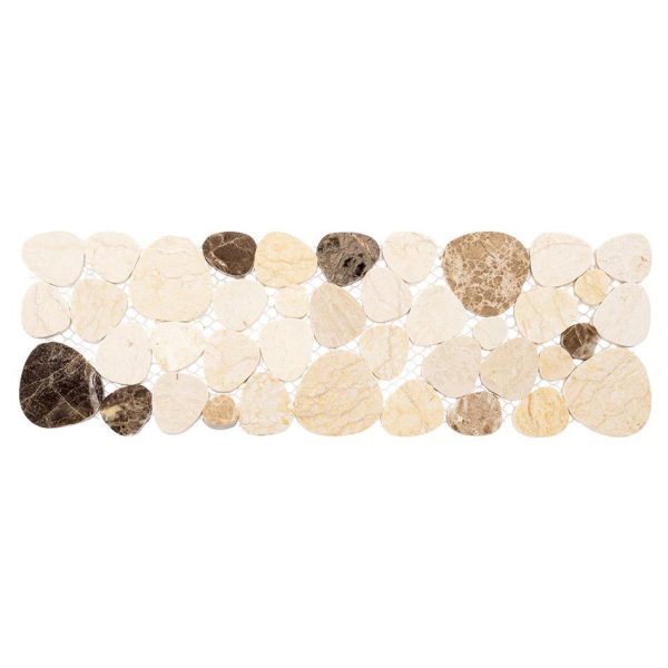 Bellagio Tile Holy Trail Series Pebble Mosaic Tile (Listello) - Mount Zion Online Sale