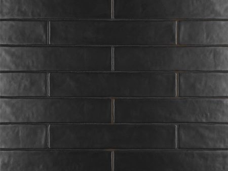 SomerTile - Chester 2  x 10  Subway Tile - Matte Nero Online