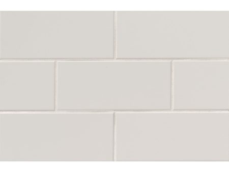 Bedrosians - Traditions 4  x 10  Ceramic Wall Tile - Matte Tender Gray Hot on Sale