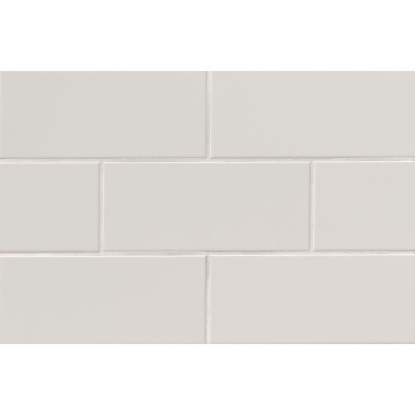 Bedrosians - Traditions 4  x 10  Ceramic Wall Tile - Matte Tender Gray Hot on Sale