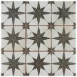 SomerTile - Harmonia 13 in. x 13 in. Ceramic Tile - Kings Star Nero For Cheap