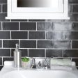 SomerTile - Chester 3  x 6  Subway Tile - Matte Nero For Cheap