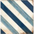 Lungarno Ceramics - Retrospectives 8 in. x 8 in. Ceramic Tile - Royal Blues Cheap