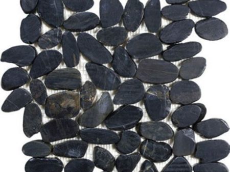 Tesoro Decorative Collection - Ocean Stone Mosaics - Black Sliced Supply