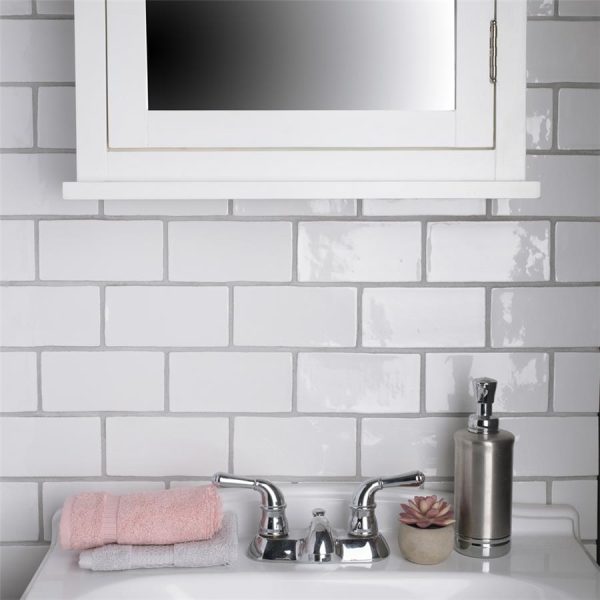 SomerTile - Chester 3  x 6  Subway Tile - Bianco For Discount