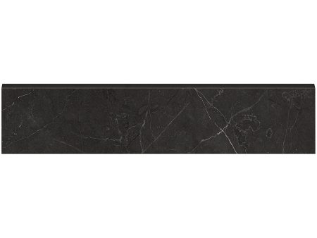 Anatolia - La Marca Glazed Porcelain 3 in. x 12 in. Honed Bullnose - Nero Venato Online Hot Sale