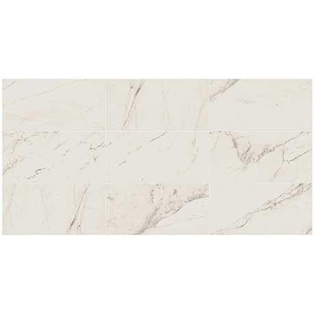 Marazzi - Classentino Marble 24 in. x 48 in. Porcelain Tile - Palazzo White Polished Fashion