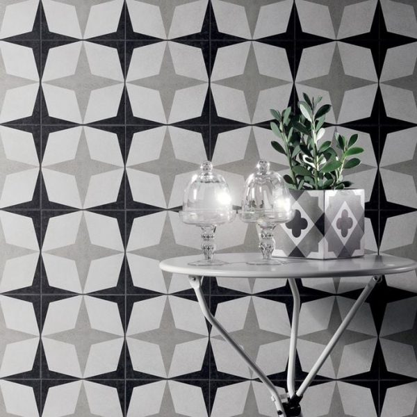 Arizona Tile - Cementine Black and White - B&W 1 For Sale