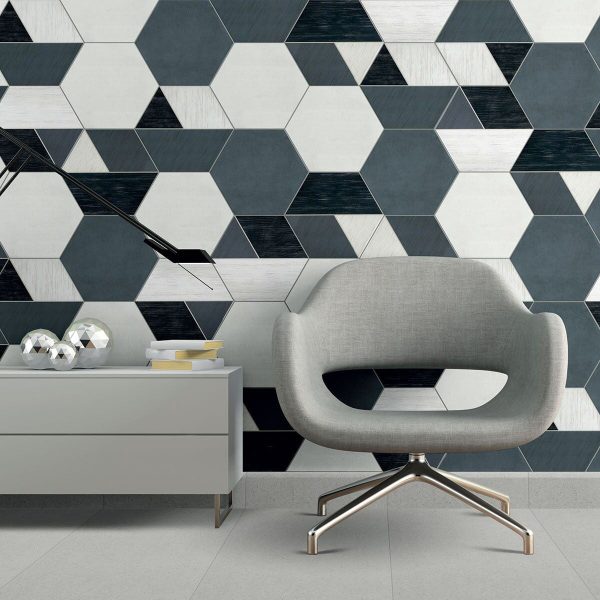 Daltile - Bee Hive Medley 8.5 in. x 10 in. Porcelain Tile - Grey Discount