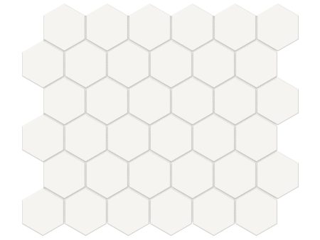 Anatolia - Soho Porcelain - 2 in. Hexagon Glazed Mosaic - Canvas White Matte Online Sale