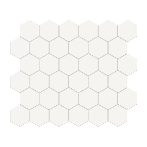 Anatolia - Soho Porcelain - 2 in. Hexagon Glazed Mosaic - Canvas White Matte Online Sale