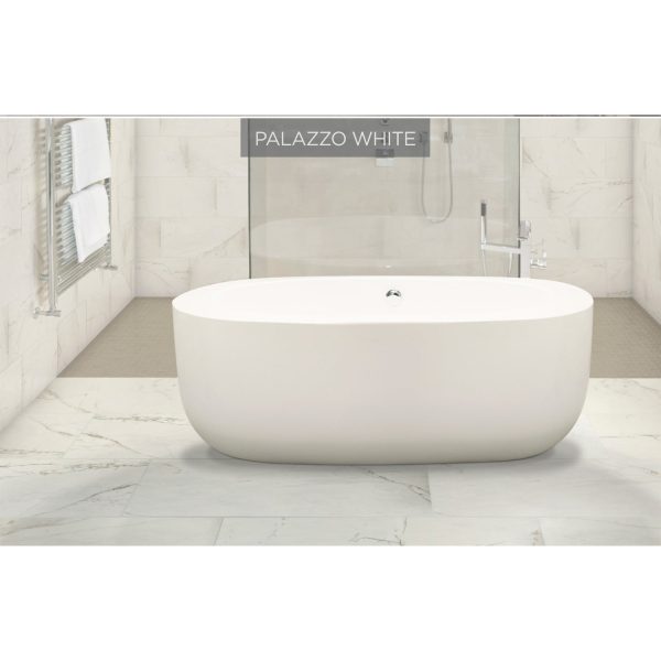 Marazzi - Classentino Marble 24 in. x 48 in. Porcelain Tile - Palazzo White Matte Online Sale