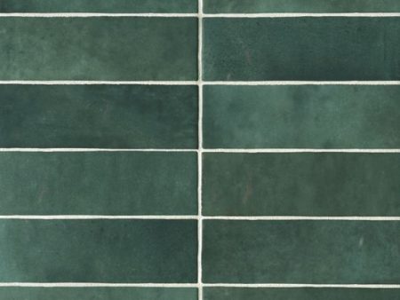 Bedrosians Tile & Stone - Cloe 2.5  x 8  Wall Tile - Green Online Hot Sale