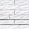 MSI - Highland Park - 4 in. x 12 in. Whisper White Subway Tile Online now