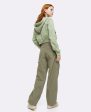 High Waisted Cotton Pant - Khaki For Discount