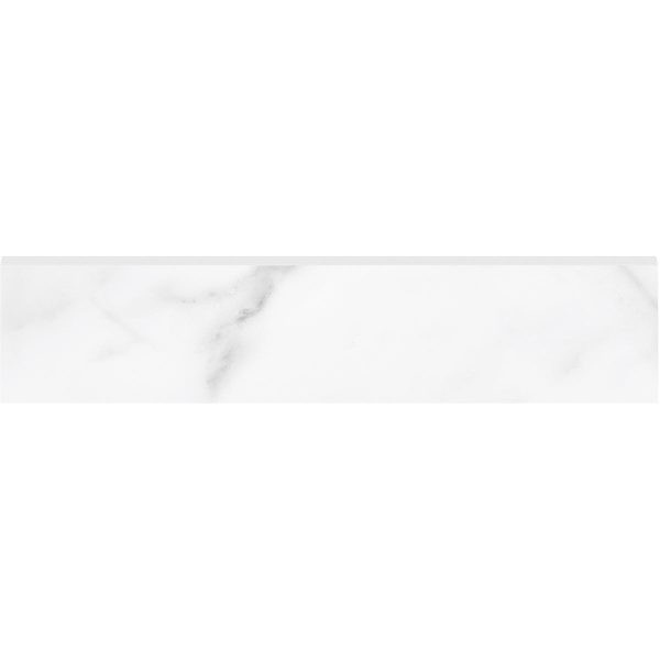 Anatolia - La Marca Glazed Porcelain 3 in. x 12 in. Honed Bullnose - Statuario Nuovo Cheap