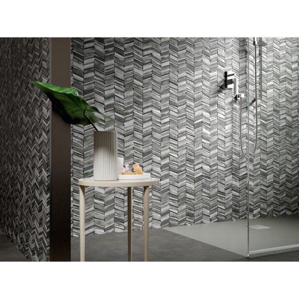 Tesoro - Chevron Porcelain Mosaic - Black Sale