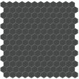 Anatolia - Soho Porcelain - 1 in. Hexagon Glazed Mosaic - Retro Black Matte Sale