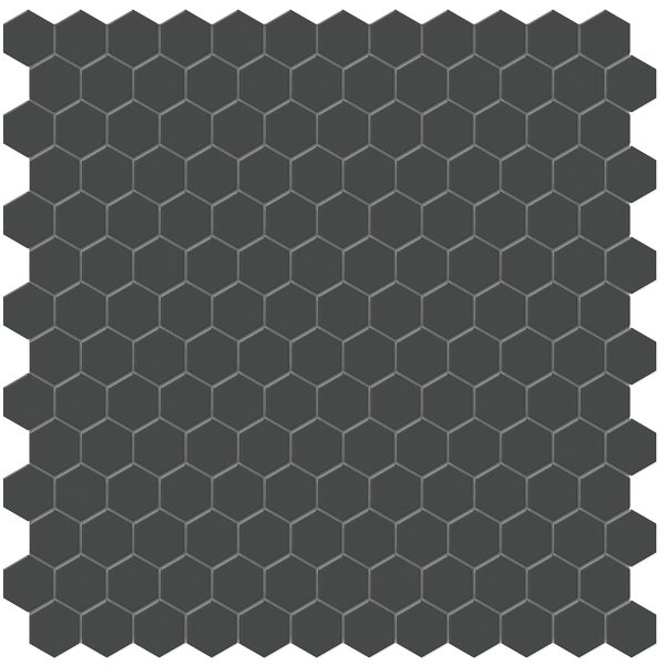 Anatolia - Soho Porcelain - 1 in. Hexagon Glazed Mosaic - Retro Black Matte Sale