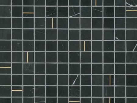 Bedrosians - Ferrara 1  x 1  Wall Mosaic - Nero on Sale