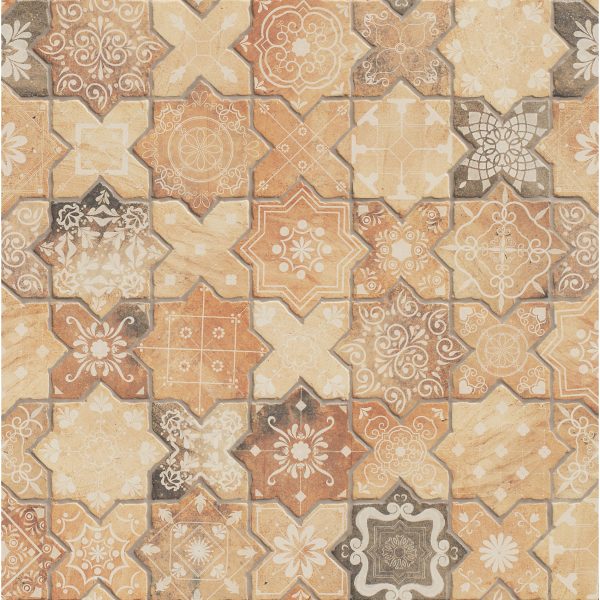 Soci Tile - Terra Cotta Series - 6  x 6  Wall Tile - Star Temple Fire Cheap