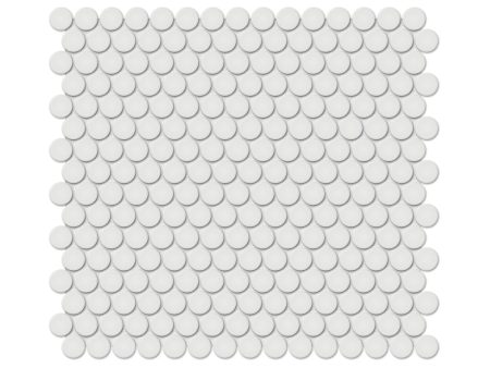 Anatolia - Soho Porcelain - 3 4 in. Penny Round Mosaic - Vintage Grey Glossy For Cheap