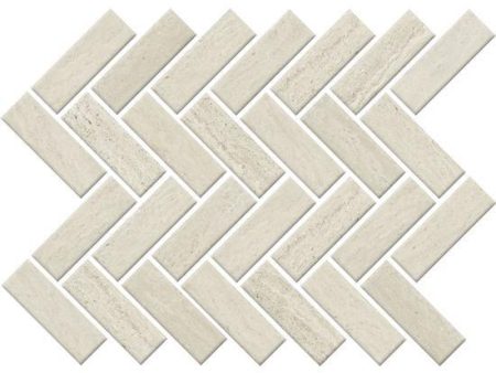 American Olean - Sunset Falls Herringbone Mosaic - White SF15 on Sale