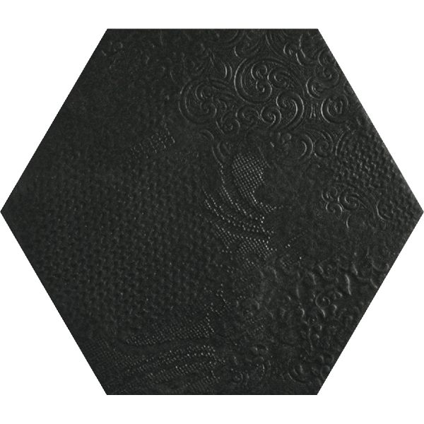 Tesoro - Milano Hex Pressed Porcelain - Black Online