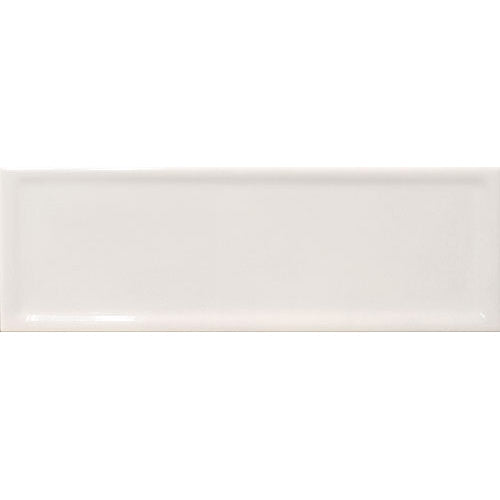 Happy Floors - Titan - 4 in. x 12 in. Edge Ceramic Wall Tile - Glossy - White Discount