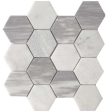 Tesoro Metropolitan Contempo - Luna Carrara Multi Finish 3  Hex Blend Mosaic Discount