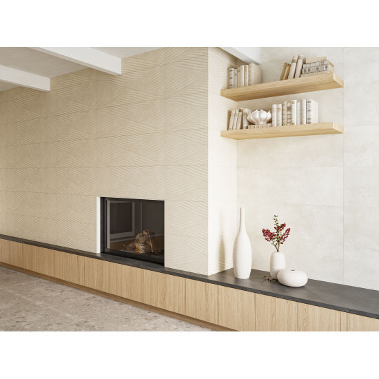 Bedrosians - Donna 13  x 40  Wave Wall Tile - Beige Online