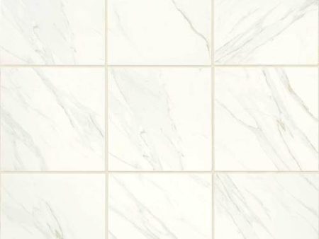 Daltile Florentine 12 in. x 12 in. Glazed Porcelain Floor Tile - Carrara (FL06) For Sale