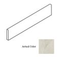 American Olean Mirasol 3 in. x 10 in. Glazed Ceramic Wall Bullnose - Silver Marble Glossy Cheap