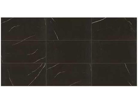 Marazzi - Classentino Marble 24 in. x 48 in. Porcelain Tile - Centurio Black Polished Online now