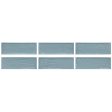 Happy Floors - Titan - 4 in. x 12 in. Deco Ceramic Wall Tile - Glossy - Aqua Online now