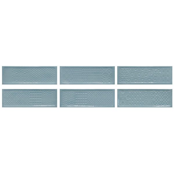 Happy Floors - Titan - 4 in. x 12 in. Deco Ceramic Wall Tile - Glossy - Aqua Online now