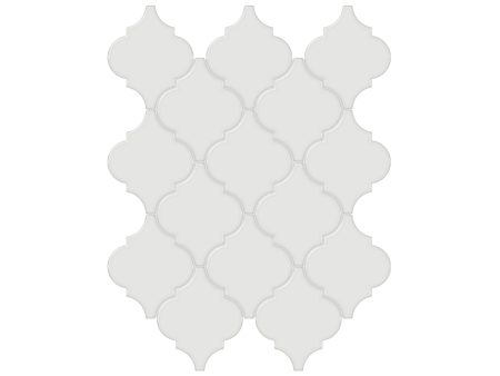 Anatolia - Soho Porcelain - Beveled Arabesque Glazed Mosaic - Vintage Grey Glossy Supply