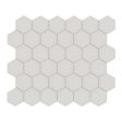 Anatolia - Soho Porcelain - 2 in. Hexagon Unglazed Mosaic - Halo Grey Matte Online Hot Sale