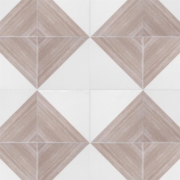 SomerTile - Triangle 6”x 6” Ceramic Wall Tile - Rustique Glossy Taupe on Sale